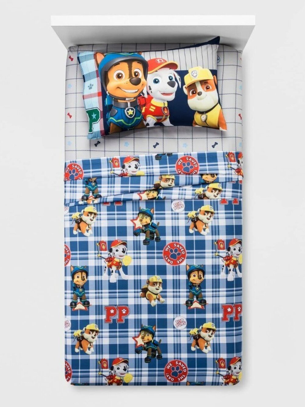 PAW PATROL PREPPY PUPS 3 PIECE TWIN SHEET SET